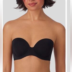 On Gossamer Black Strapless Bandeau Bra